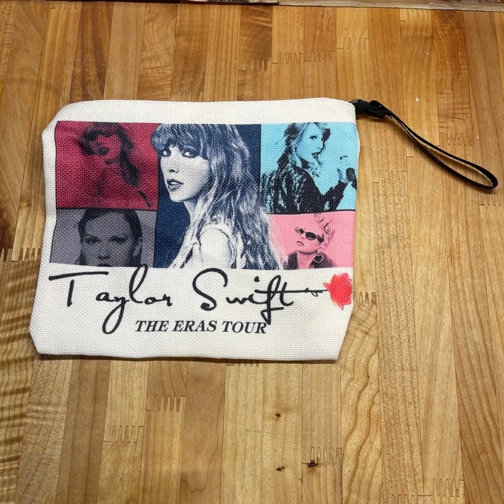 Taylor Swift The‎ Eras Tour Cosmetic Bag Pouch Wristlet Multi Image Collage